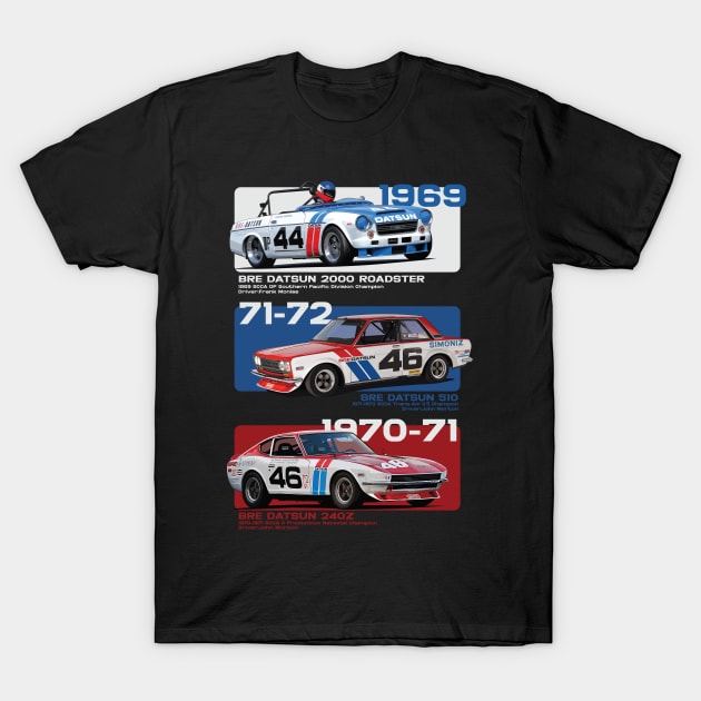 BRE Datsun - 3 Champions T-Shirt by Ajie Negara